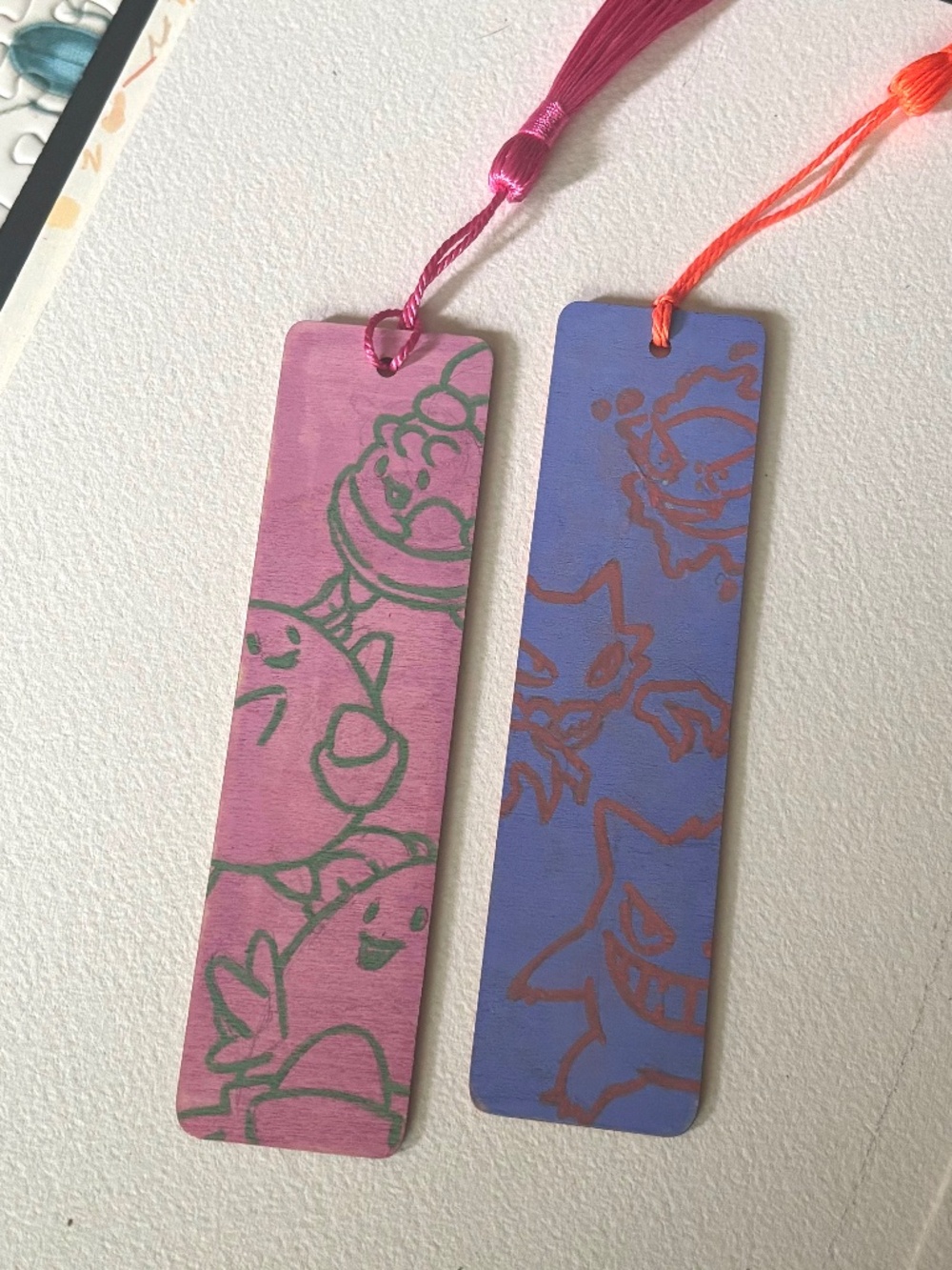 Bogo bundle deal! Lot of 2 pokemon ghost bookmark fairy bookmarks handmade